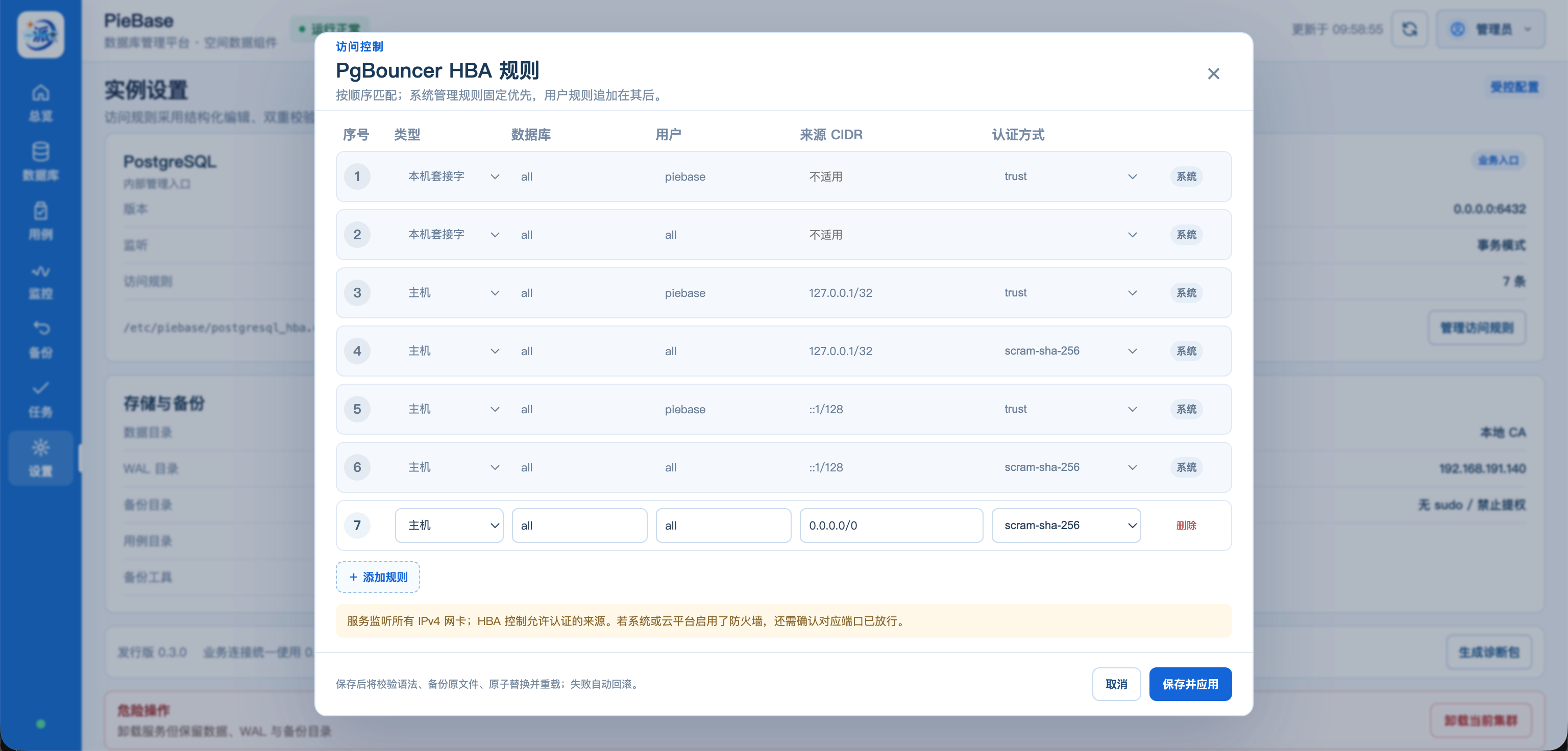 PgBouncer 访问规则